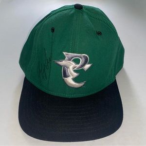 VINTAGE SIGNED PHILADELPHIA EAGLES HAT RARE JEFF LURIE SIGNATURE GREEN FOOTBALL